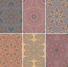 Set of seamless patterns in oriental style N3