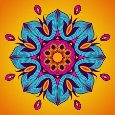 Ornamental round lace pattern is like mandala N26