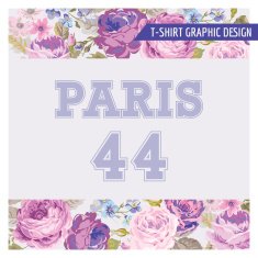 Floral Shabby Chic Graphic Design - for t-shirt fashion prints N13