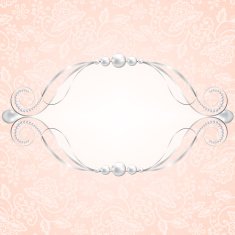 pearl frame on lace background N11