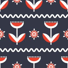 seamless pattern ethnic floral N2