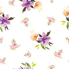 Watercolor flower pattern N150