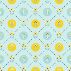 Seamless floral patern with abstract flowers N17