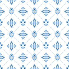Seamless floral patern with abstract flowers N18