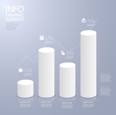 modern vector abstract bar chart infographic elements N7