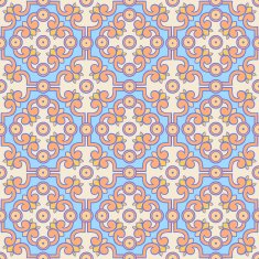 retro orange and blue pattern
