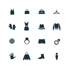 clothes icons set N6