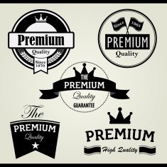 Premium vintage stamp and label