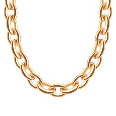 Chunky chain golden metallic necklace or bracelet N12