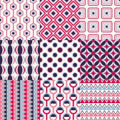 seamless abstract geometric pattern set N3