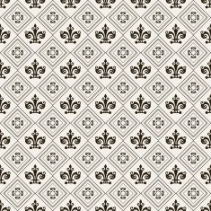 Seamless pattern Vector Retro N19