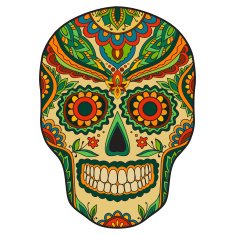 Print mexican traditional skull