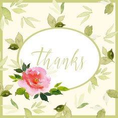 Watercolor greeting card flowers N173