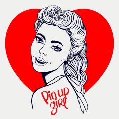 smiling pin-up girl
