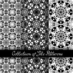 Set of 3 Seamless Vintage Patterns (Vector) N31