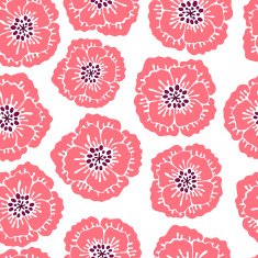 Seamless floral pattern with blooming poppies N3