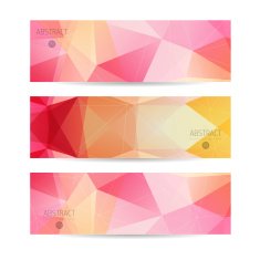 Abstract vector mosaic banners N85