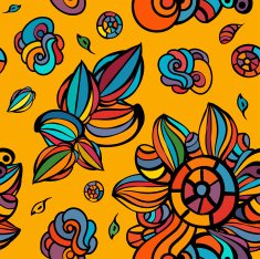 seamless colorful floral background wallpaper pattern N6