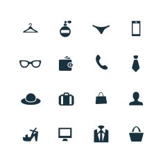 set of accessories icons N5