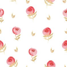 Seamless pattern watercolor flowers N34
