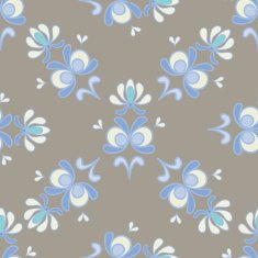 Beautiful Blue and Gray Vector Seamless Pattern