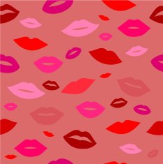 Lips pattern background vector illustration N4