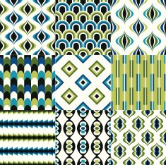 seamless geometric wallpaper pattern set N5
