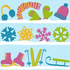 Christmas seamless pattern with snow