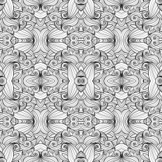 Seamless Abstract Tribal Pattern (Vector) N38