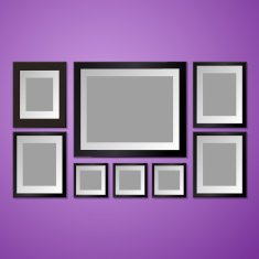 Wall with empty Picture Frame Vector N6