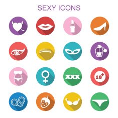 sexy long shadow icons