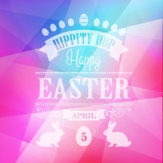 Happy Easter Typographical Poster N4
