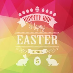 Happy Easter Typographical Poster N5