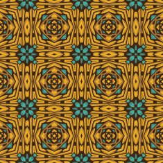 Seamless circle vintage flower pattern N18