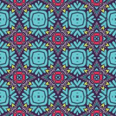 Seamless circle vintage flower pattern N19
