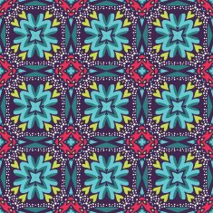 Seamless circle vintage flower pattern N20