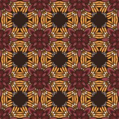 Seamless circle vintage flower pattern N21