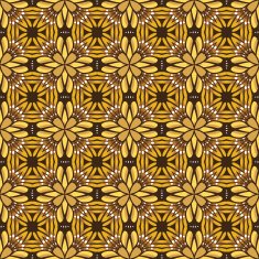 Seamless circle vintage flower pattern N22