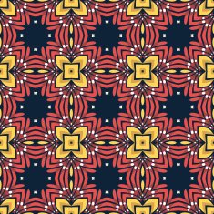 Seamless circle vintage flower pattern N23
