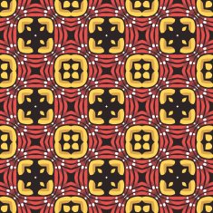 Seamless circle vintage flower pattern N24