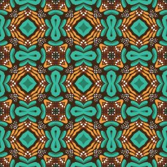 Seamless circle vintage flower pattern N25