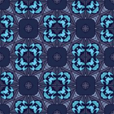 Seamless circle vintage flower pattern N29