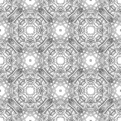 Seamless circle vintage flower pattern N33