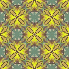 Seamless circle vintage flower pattern N34