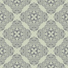 Seamless circle vintage flower pattern N35