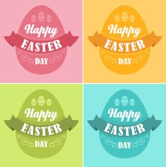 Happy Easter Typographical Background N4