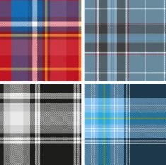 Set of seamless tartan patterns N7