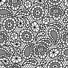 Seamless vintage fashion lace pattern with abstract flowers N11
