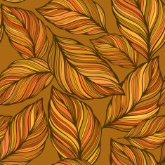 Seamless Fall Leaf Vector Illustration N2