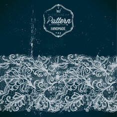 Abstract old lace ribbon pattern shabby appearance